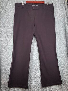 BETABRAND Chocolate Brown Bootcut Two Pocket Casual Yoga Pants Petite XXL
